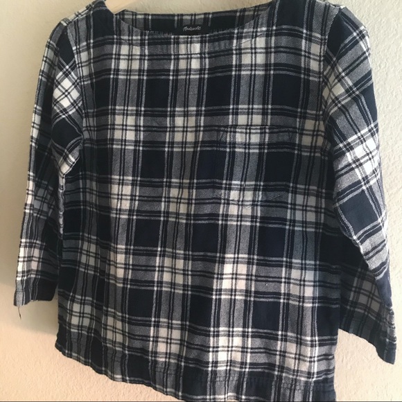 Madewell | Herald Tee in Curtis Blue Plaid - Picture 2 of 5